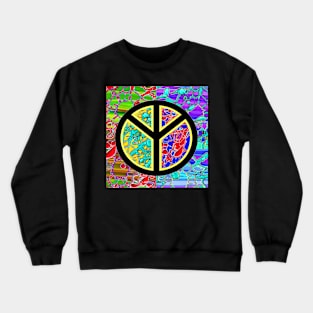 yoga peace symbol Crewneck Sweatshirt